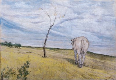 Biały koń, Giovanni Fattori (1825-1908) autorstwa Giovanni Fattori