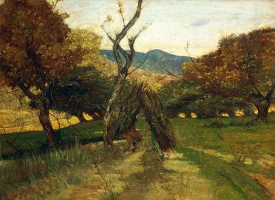 Stos drewna, ok. 1874, Giovanni Fattori (1825-1908), olej na płótnie autorstwa Giovanni Fattori