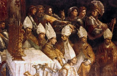 Koronacja Karola Wielkiego (obraz) autorstwa Giovanni Francesco (c.1488 1528) Penni