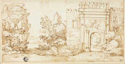 Widok na La Magliana autorstwa Giovanni Francesco Grimaldi