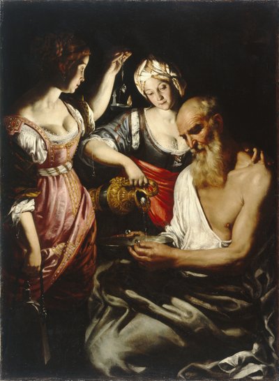 Lot i jego córki autorstwa Giovanni Francesco Guerrieri