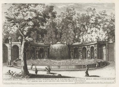 Fontanna Ovato w de Tuinen van de Villa d