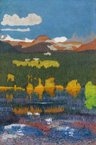 Panorama Flimów. Tryptyk, lewy panel, 1904. autorstwa Giovanni Giacometti