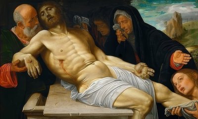 Opłakiwanie Chrystusa. Około 1515-1520 autorstwa Giovanni Girolamo Savoldo