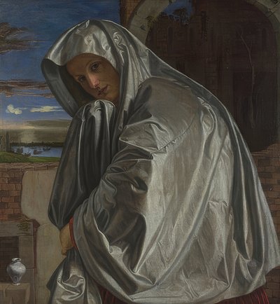 Maria Magdalena w drodze do grobu Chrystusa. Około 1535-40 autorstwa Giovanni Girolamo Savoldo