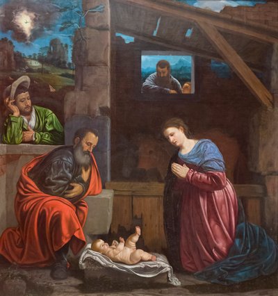 Adoracja pasterzy autorstwa Giovanni Girolamo Savoldo