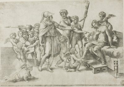Aleksander i Roksana autorstwa Giovanni Jacopo Caraglio