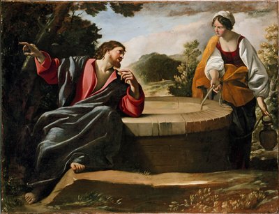 Chrystus i Niewiasta Samarii, koniec lat 20. XVII w autorstwa Giovanni Lanfranco