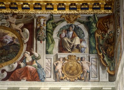 Fragment fryzu, sala kirasjerów autorstwa Giovanni Lanfranco