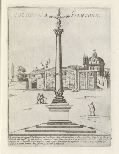 Kolumna San Antonio Colonna a S. Antonio (tytuł na obiekcie) Nowoczesne i starożytne zabytki i budynki w Rzymie (tytuł serii) Ornamenti di fabriche antichi et moderni dell