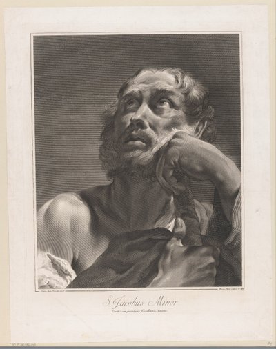 Apostoł Jakub Mniejszy S. Jacobus Minor (tytuł na obiekcie) Apostołowie (tytuł serii) autorstwa Giovanni Marco Pitteri
