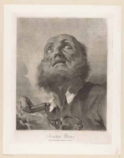 Apostoł Piotr Święty Piotr (tytuł na obiekcie) Apostołowie (tytuł serii) autorstwa Giovanni Marco Pitteri