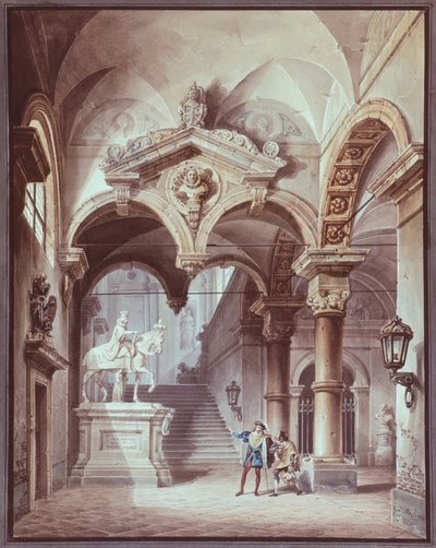 Gość kamienia, Praktyczny Joker z Sewilli, Giovanni Migliara (1785-1837) autorstwa Giovanni Migliara
