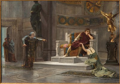 Konstantyn i niewolnik (olej na płótnie) autorstwa Giovanni Muzzioli