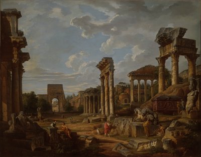 Capriccio Forum Romanum autorstwa Giovanni Paolo Panini