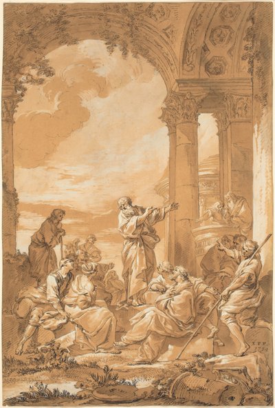 Głoszenie św. Pawła w Atenach autorstwa Giovanni Paolo Panini