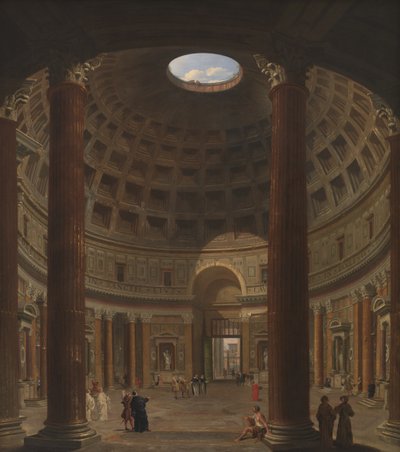 Wnętrze Panteonu, Rzym autorstwa Giovanni Paolo Pannini