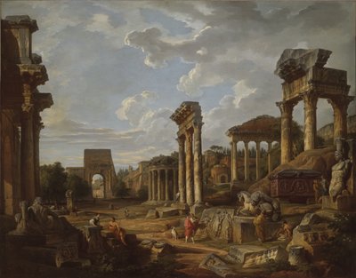 Kaprys z Forum Romanum, 1741 autorstwa Giovanni Paolo Pannini