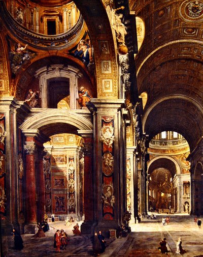 Kardynał Melchior de Polignac z wizytą u św. Piotra w Rzymie, 1730 autorstwa Giovanni Paolo Pannini