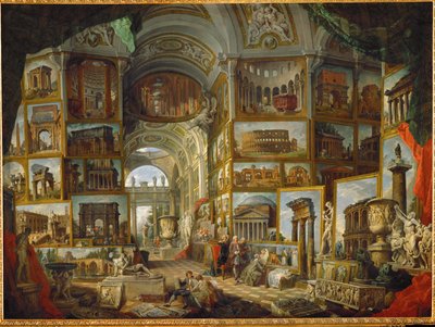 Galeria widoków starożytnego Rzymu, namalowanych ... autorstwa Giovanni Paolo Pannini or Panini