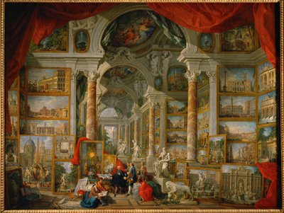 Galeria widoków współczesnego Rzymu ... autorstwa Giovanni Paolo Pannini or Panini