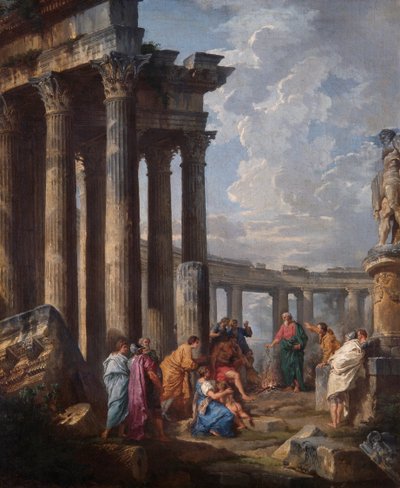 Św. Paweł Na Malcie Chwytając Żmiję autorstwa Giovanni Paolo Pannini