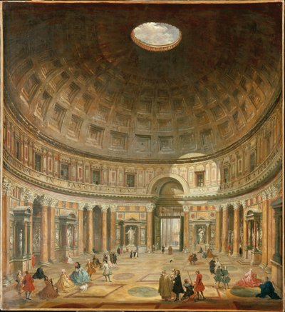 Wnętrze Panteonu, Rzym autorstwa Giovanni Paolo Pannini
