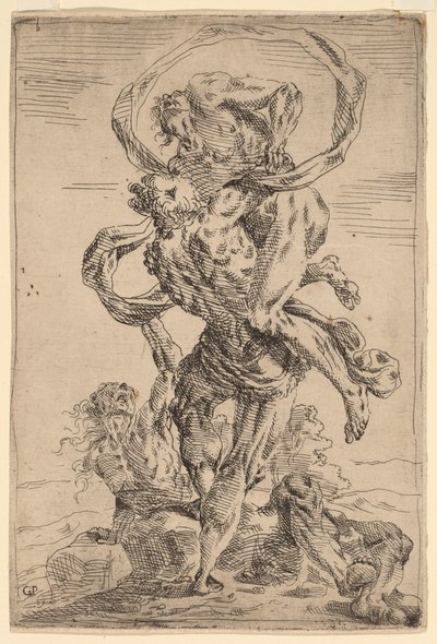 Herkules i Anteusz autorstwa Giovanni Pietro Possenti