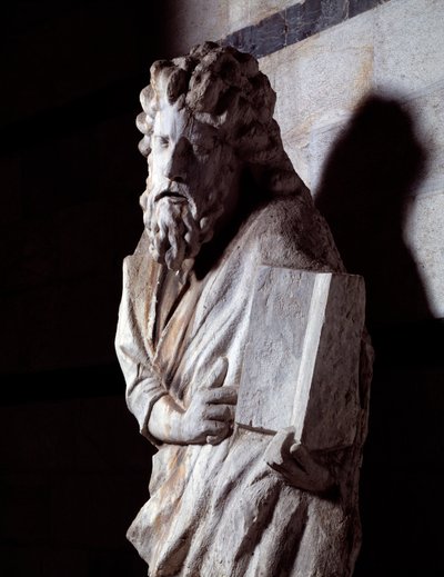 Figura proroka (marmurowa rzeźba, c.1306) autorstwa Giovanni Pisano