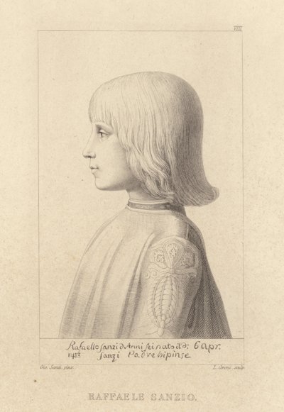 Portret artysty Rafaela jako młodego chłopca autorstwa Giovanni Santi or Sanzio