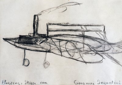 Szkic samolotu autorstwa Giovanni Segantini