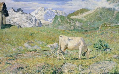 Wiosenne pastwiska – Giovanni Segantini (1858-1899) autorstwa Giovanni Segantini