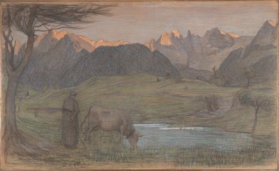 Studium do filmu "La Vita" autorstwa Giovanni Segantini