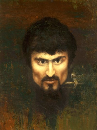 Szwajcaria, Saint Moritz, Autoportret w 1882 r. autorstwa Giovanni Segantini