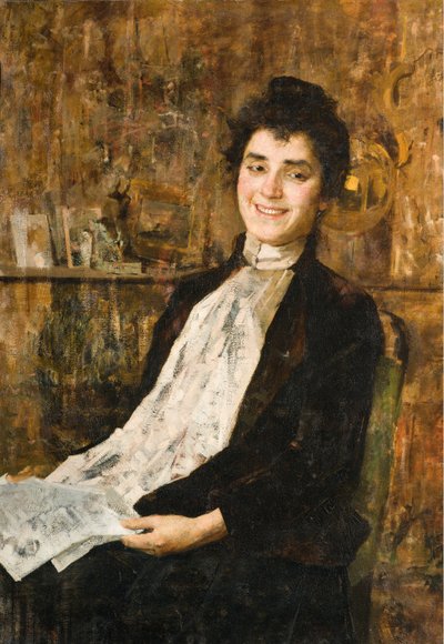 Portret jego żony Luisa autorstwa Giovanni Sottocornola