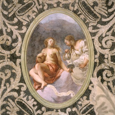 Postacie kobiece, sufit jaskini autorstwa Giovanni Stefano Danedi