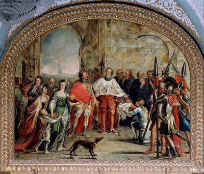 Jakub I z Cypru zostaje uwolniony przez dożę Genui Leonardo Montaldo w 1383 r. (Malarstwo autorstwa Giovanni and Tagliafichi Emanuele David
