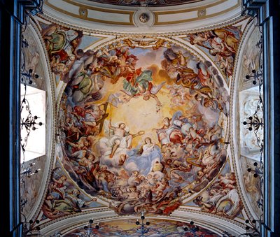 Koronacja Matki Boskiej, 1725 autorstwa Giovanni Tuccari