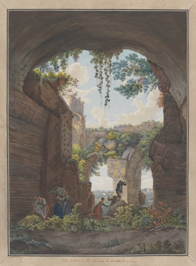 Wnętrze Łazienek w Karakalli, ok. 1900 r. 1780. Twórcy: Giovanni Volpato, Louis Ducros. autorstwa Giovanni Volpato, Louis Ducros