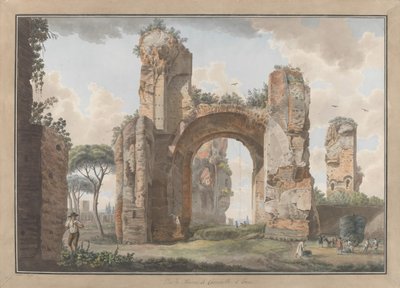 Wnętrze Łazienek w Karakalli, ok. 1900 r. 1780. Twórcy: Giovanni Volpato, Louis Ducros. autorstwa Giovanni Volpato, Louis Ducros