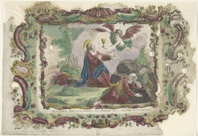 Chrystus w ogrodzie Getsemani Oratio Jesu Christi w ogrodzie: modlitwa Jezusa Chrystusa w ogrodzie (tytuł na obiekcie) autorstwa Giovanni Volpato