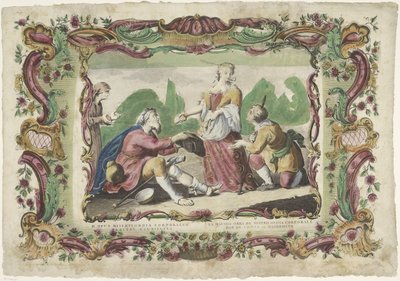 Nakarmienie głodnych II. opus misericordiae corporalis / La segunda obra de misericordia corporale (tytuł na obiekcie) Dzieła miłosierdzia (tytuł serii) autorstwa Giovanni Volpato