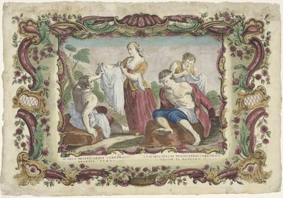 Ubieranie aktów IV opus misericordiae corporalis / La quarta obra de misericordia corporal (...) (tytuł na obiekcie) Dzieła miłosierdzia (tytuł serii) autorstwa Giovanni Volpato