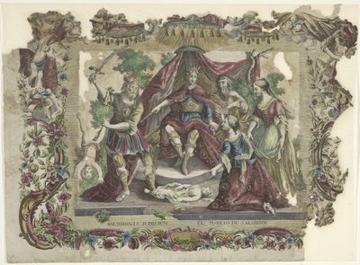 Het orde van Solomon Wyrok Salomona / El juycio de Salomon (tytuł na przedmiocie) autorstwa Giovanni Volpato