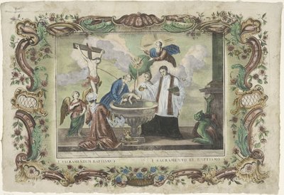 Sakrament Chrztu I. sacramentum baptismus / I. sacramento el baptismo (tytuł na przedmiocie) Siedem sakramentów (tytuł serii) autorstwa Giovanni Volpato