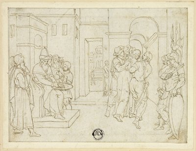 Piłat myje ręce, a Chrystus jest wyprowadzany autorstwa Giovanni da Bologna
