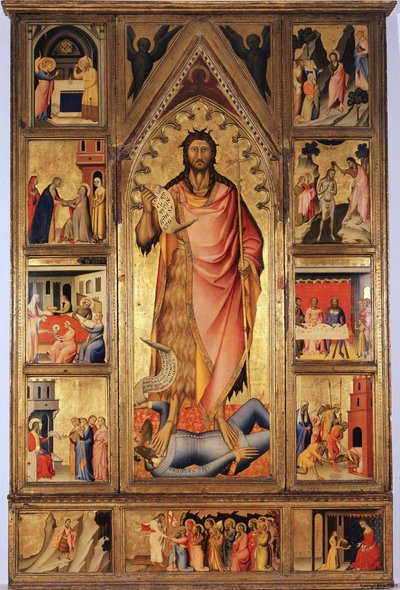 Ołtarz przedstawiający Chrzciciela autorstwa Giovanni del Biondo