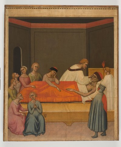 Ekstremalne namaszczenie, ok. 1360 r. (tempera na desce) autorstwa Giovanni del Biondo dal Casentino