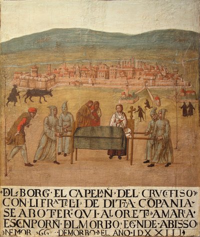 Pielgrzymka Compagnia del Crocifisso do Loreto, I poł. XVI w. autorstwa Giovanni del Leone
