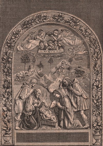 Narodzenia – Giovanni della Robbia (1469-1529 lub 1530), Pinacoteca di Citta di Castello, Umbria, Włochy, drzeworyt z Le cento citta d